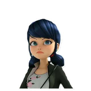 😠 Marinette Dupain-Cheng Miraculous: Tales of Ladybug & Cat Noir Marinette, Ladybug, Miraculous, Anime, Desenho animado, Menina telegram sticker