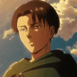 ☕ Levi Ackerman Attack on Titan Levi, Ataque a los Titanes, Anime, Manga, Soldado, Personaje telegram sticker