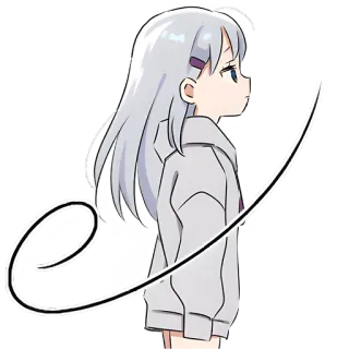 🙄 anime, girl, cute, cartoon, manga telegram sticker