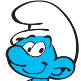 😊 Smurf การ์ตูน, สเมิร์ฟ, สีน้ำเงิน, เด็ก whatsapp sticker
