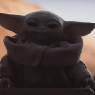 😏 Grogu The Mandalorian малыш йода, звездные войны, милый, дисней, космос telegram sticker