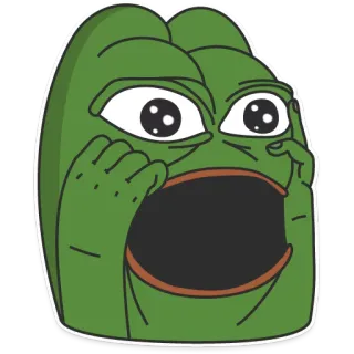 😱 Pepe the Frog frog, shocked, meme, pepe, sad telegram sticker