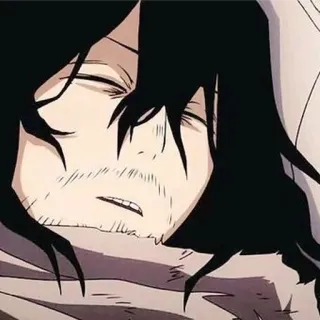 😞 Shota Aizawa My Hero Academia anime, sleepy, tired, Shota Aizawa, My Hero Academia telegram sticker