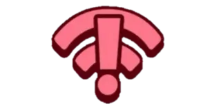 🌐 no wifi, no connection, wifi symbol, exclamation mark telegram sticker