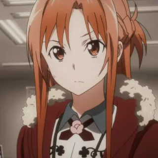 😀 Asuna Yuuki Sword Art Online Anime, Dziewczyna, Postać, Sword Art Online, Asuna Yuuki telegram sticker