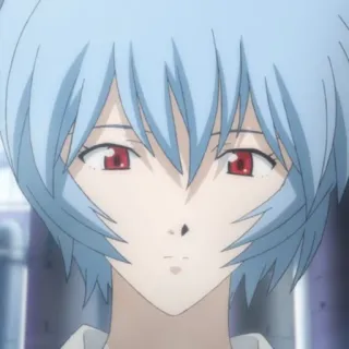 🌨 Rei Ayanami Neon Genesis Evangelion anime, Rei Ayanami, Evangelion, postać, manga, niebieskie włosy, dziewczyna telegram sticker