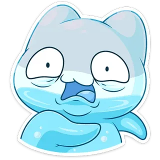 😨 การ์ตูน, ตัวละคร, น่ารัก, ตลก, สีหน้า, ตกใจ telegram sticker