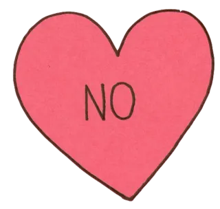 🙅 NO heart, no, rejection, denial, negative, stop telegram sticker