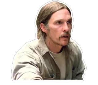 😤 Rust Cohle True Detective Мэттью МакКонахи, Детектив, Сериал, Персонаж, Актер telegram sticker