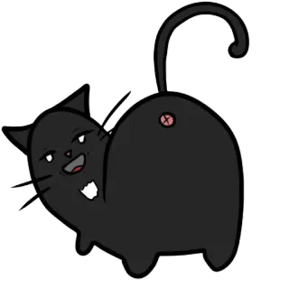 😜 猫, 卡通, 贴纸, 搞笑, 动物 telegram sticker