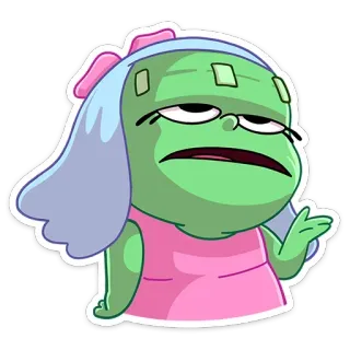 😐 dessin animé, personnage, autocollant, expression, attitude telegram sticker