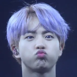 🐹 Jin K-Pop, Sänger, Porträt, Idol, Jin, BTS telegram sticker