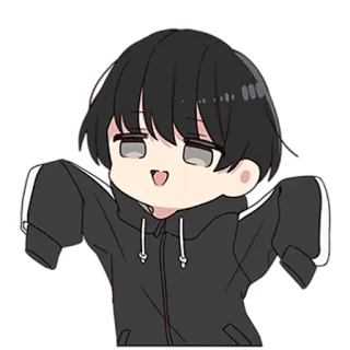 🥳 Anime, Chibi, Cartoon, Garçon, Mignon, Personnage telegram sticker