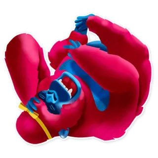😝 Gorila, Animal, Desenho animado, Adesivo, Diversão telegram sticker