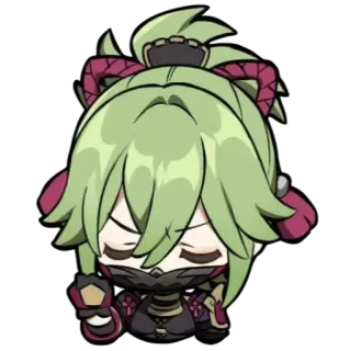 😠 Kuki Shinobu Genshin Impact Anime, Gra wideo, Genshin Impact, Kuki Shinobu, Chibi, Słodkie, Ninja telegram sticker