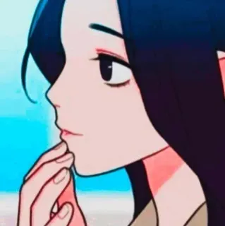 ☺️ женщина, мультфильм, портрет, аниме, девушка, глаза, лицо telegram sticker
