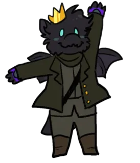 🧠 personaje, corona, fantasía, dibujos animados telegram sticker