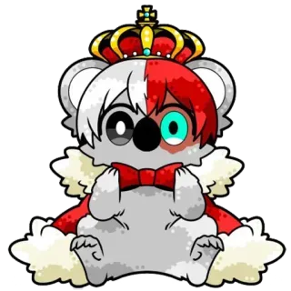 👑 Todoroki Shoto My Hero Academia Anime, Koala, Lucu, Chibi, Todoroki, My Hero Academia whatsapp sticker