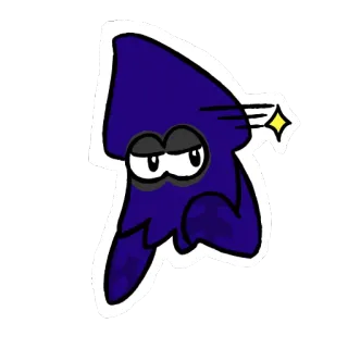 😏 lula, desenho animado, animal, criatura marinha, adesivo telegram sticker