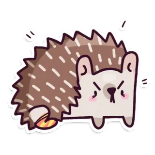 😡 เม่น, น่ารัก, สัตว์, สติกเกอร์, โกรธ telegram sticker