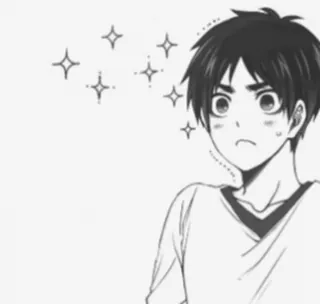 ✨ Eren Yeager Attack on Titan Anime, Manga, Eren Jaeger, Ataque a los Titanes, Personaje, Ilustración telegram sticker