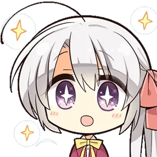 ⚪️ อนิเมะ, สติกเกอร์, น่ารัก, มังงะ, คาวาอิ, การ์ตูน telegram sticker