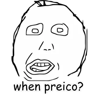 💶 when preico? telegram sticker