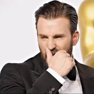 ⭐️ Chris Evans Schauspieler, Promi, Porträt, Mann, Bart telegram sticker