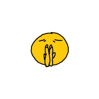 🙏 Emoji, Gesto ofensivo, Dedo do meio, Desenho animado, Amarelo telegram sticker