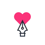 ✒️ сердце, ручка, любовь, рисунок, дизайн, искусство whatsapp sticker