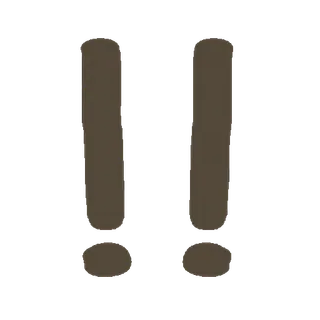 🫥 exclamation mark, punctuation, alert, warning whatsapp sticker