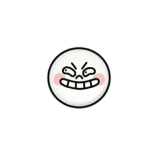 😏 絵文字, 顔, ニヤリ, 漫画, 怒り telegram sticker