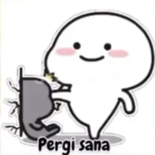 🌷 Pergi sana การ์ตูน, น่ารัก, ตัวละคร, สติกเกอร์ telegram sticker