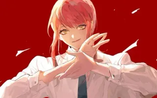 ☄ Makima Chainsaw Man anime, manga, chainsaw man, makima, fanart, character telegram sticker