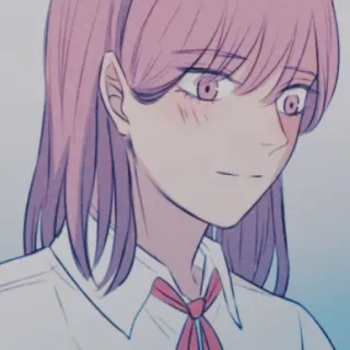 🏳️‍⚧️ Ragazza anime, Manga, Capelli rosa, Ritratto, Adolescente telegram sticker
