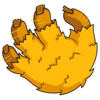 🤚 bear, paw, animal, wildlife, cartoon, hand, illustration telegram sticker