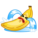 😭 Banane, weinen, traurig, Obst, Emoji, Cartoon telegram sticker