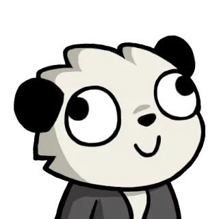 🤤 แพนด้า, การ์ตูน, สัตว์, น่ารัก, สติกเกอร์ telegram sticker