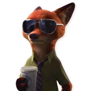 😎 Nick Wilde Zootopia zootopia, nick wilde, zorro, disney, personaje, dibujos animados telegram sticker