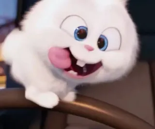 😛 Snowball The Secret Life of Pets bunny, rabbit, cute, animal, cartoon, pet telegram sticker