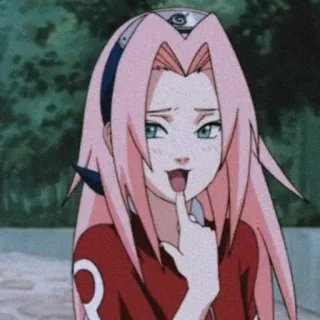 🤫 Sakura Naruto アニメ, 桜, 舐め, 漫画, キャラクター telegram sticker