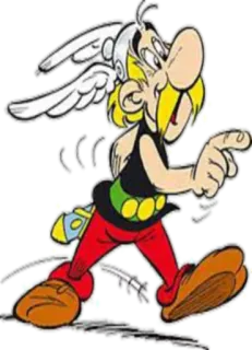 🚶 Asterix desenho animado, banda desenhada, personagem, gaulês, romano, aventura whatsapp sticker