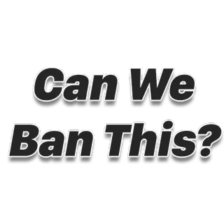 ⛔️ Can We Ban This? ban, question, text, request telegram sticker