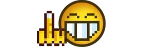 🖕 Stinkefinger, Emoji, Pixelkunst, Offensiv telegram sticker