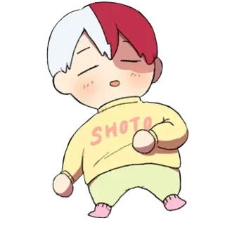 😌 Shoto Todoroki My Hero Academia SHOTO Shoto Todoroki, My Hero Academia, anime, słodkie, naklejka, postać telegram sticker