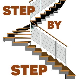 🆙 STEP BY STEP stairs, step, staircase, steps, climbing, architecture, building telegram sticker