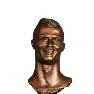 🤡 Cristiano Ronaldo Cristiano Ronaldo, busto, statua, calciatore, calcio telegram sticker
