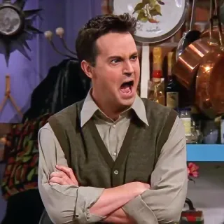😱 Chandler Bing Friends Chandler, Friends, Matthew Perry, Série TV, Sitcom, Comédie whatsapp sticker