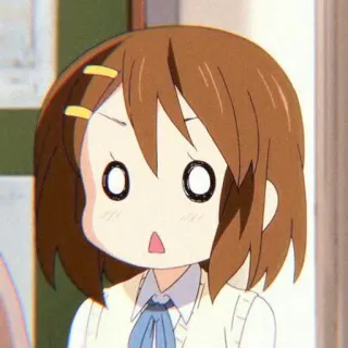 🍂 Yui Hirasawa K-On! Anime, K-On, Yui Hirasawa, Surpreso/a, Fofo/a, Mangá telegram sticker