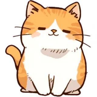 ☺️ gatto, carino, animale, animale domestico, cartone animato, adesivo telegram sticker